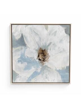 "Poppy Impression" Textured Floral Abstract Giclee Print Wall Art 17x17 Wall Art